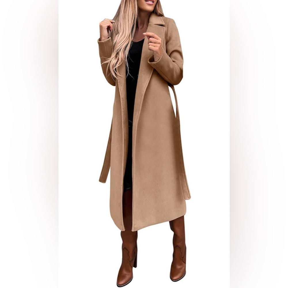 Women's Faux Wool Coat Blouse